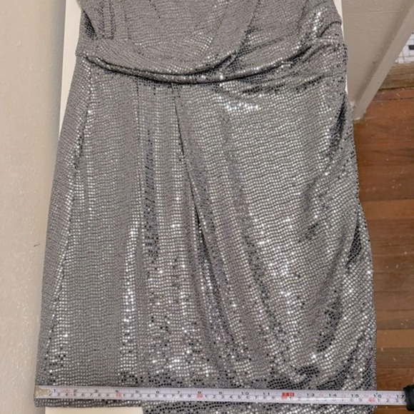 Topshop Drape Sequin Mini Dress - Picture 6 of 9